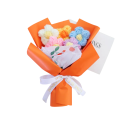 Háčkovaná kytice květin v dárkovém balení mléčná bavlna dekorativní ruční výroba pro dárek a bytovou dekoraci 3