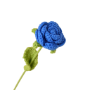 Hæklet blomst rose dekorativ stilk uld håndlavet tekstilblomst til vase gave og boligindretning 2