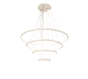 Hængende LED-lysekrone med 4 ringe Moderne designlampe 100W Koldt hvidt lys 249-2000 lm Justerbar komposition Belysning 20-30 m² 90-260V 3