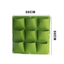 Hængende vægplantekasse 50 x 50 cm stofplanteorganisator 9 lommer 15x15 cm vertikal have indendørs plantning 2