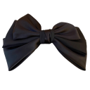 Hair Clip 26 x 18.5 cm Large Black Bow Metal and Textile Alloy Elegant Hair Accessory for Women Social Decoration 1