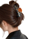 Hair Clip 9.5 x 4.5 cm Sun and Stars Decorative Retro Clip Cheerful Cosmic Design Sturdy Clasp for Quick Hair Updos 2