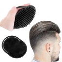 Hair Massage Brush for Bathing 10.7 x 5 cm Black Shampoo Brush for Palm Silicone Scalp and Face Massager 5