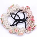 Hair Tie with Pearls and Flowers 7