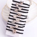 Hair Ties with Silver Decorations - 10 pcs 1