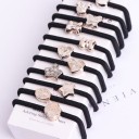 Hair Ties with Silver Decorations - 10 pcs 4