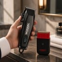 Hajvágó és mini borotva készlet Vezeték nélküli 2000 mAh Akkumulátor élettartam 150 perc 8 fésű Rozsdamentes acél penge Borbélyoknak 4