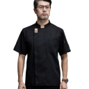 Halena da cuoco a maniche corte con colletto e tasche in cotone e poliestere abbigliamento da lavoro per cucina abbigliamento gastronomico 2
