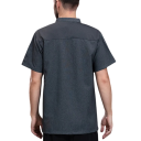 Halena da cuoco a maniche corte con colletto e tasche in cotone e poliestere abbigliamento da lavoro per cucina abbigliamento gastronomico 5