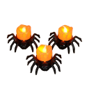Halloween dekorativt lys edderkop 7 x 8,5 x 5 cm 3