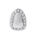 Halloween grillz capinha dental com pedras design irregular oco acessório hip hop cor dourada-prateada joia dental para homens e mulheres 2