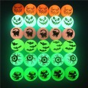 Halloween-hoppekugler der lyser i mørket Humle der lyser i mørket Hoppekugler til børn Gummibold med Halloween-motiv Julekugler 100 stk. 2,6 cm 2