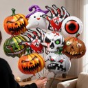 Halloween Inflatable Balloon Set 10 pcs Foil Balloons Pumpkin Skull Eye Skeleton Hands and Ghost Halloween Decoration and Party Decor 5