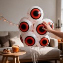 Halloween Luftballons Augen 10 Stück Runde Ballons Auge Mit Roter Iris Und Adern Weiß Rot Und Schwarz Für Halloween Party 3