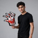 Halloween Luftballons Skeletthand 10 Stück Hand des Skeletts mit Blutigen Flecken Weiß Schwarz und Rot für Halloween Party 5