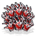 Halloween Opblaasbare Ballonnen Botachtige Hand 10 stuks Skelet Hand Met Bloedvlekken Wit Zwart en Rood Voor Halloween Feest 1