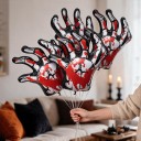 Halloween Opblaasbare Ballonnen Botachtige Hand 10 stuks Skelet Hand Met Bloedvlekken Wit Zwart en Rood Voor Halloween Feest 4