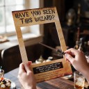 Halloween Photo Frame Have You Seen This Wizard 70 x 50 cm Frame For Photography With Cut-Out 38 x 37 cm Beige and Black For Parties 4
