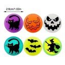 Halloween-pomppupallot, jotka hohtavat pimeässä Pimeässä hohtavat pomppupallot lapsille Kumipallo Halloween-aiheella Joulupallot 100 kpl 2,6 cm 4