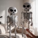 Halloweeni Koriste Ilmapallot Seisova Luuranko Koko Figuroi Kiiltävä Pinta Valkoinen ja Musta Halloweeni Juhliin 2