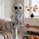Halloweeni Koriste Ilmapallot Seisova Luuranko Koko Figuroi Kiiltävä Pinta Valkoinen ja Musta Halloweeni Juhliin 5