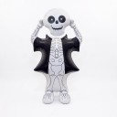Halloweeni Nafukovací Dekoráció Csontváz Álló Lufi 122 x 64 x 35 cm Csontváz Fekete Köpenyben Fehér és Fekete Halloweeni Bulira 6