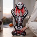 Halloweense Opblaasdecoratie Skelet Staande Ballon 118 x 65 cm Zwart Wit en Rood Met Bloedvlekken Voor Halloweenfeest 3