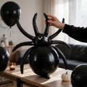 Halloweenská Dekorace Nafukovací Stojící Balónky Pavouk 6 ks Dva Druhy Pavouků S Dlouhýma Nohama Černá Na Halloweenskou Párty 6