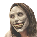 Halloweenská maska démon hororová obličejová maska s úsměvom Strašidelná zlá cosplay rekvizita na maškarný karneval a párty doplnok 2