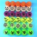 Halloweenskæmpende bolde der lyser i mørket Hoppebolde der stråler i mørket Springbolde 100 stk 2,6 cm 3