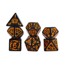 Halloweenskålar 7 st Svarta med orange dekoration för Drakens håla RPG brädspel och rollspel kvällar 2