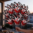 Halloweenske Oppustelige Balloner Knoglet hånd 10 stk Skelet hånd med Blodpletter Hvid Sort og Rød til Halloween Festen 6