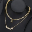Halsband med dubbla stjärntecken för kvinnor 9
