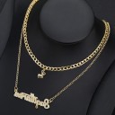 Halsband med dubbla stjärntecken för kvinnor 15