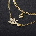 Halsband med dubbla stjärntecken för kvinnor 3