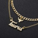 Halsband med dubbla stjärntecken för kvinnor 6