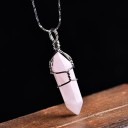 Halsband med naturlig kristall 12