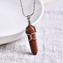 Halsband med naturlig kristall 6