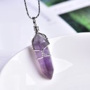 Halsband med naturlig kristall 7