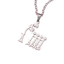 Halsketting met hanger van een moeder met 4 zonen Elegante cadeau Symbool van moederlijke liefde Sieraad voor vrouwen Familiehanger 2