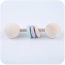 Halteres de madeira com anéis de silicone J1910 8