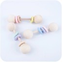 Halteres de madeira com anéis de silicone J1910 2