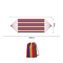 Hamac din pânză 260x80 cm, rezistent, lat, suspendat, pentru dormit, leagăn portabil din material textil, pentru camping în aer liber și utilizare în timpul liber 8
