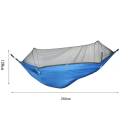 Hamac pliabil pentru camping în aer liber, hamac cu plasă de țânțari 250x120 cm, plasă portabilă pentru 1-2 persoane, plasă de țânțari 11