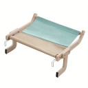 Hamac suspendu pour chats 47 x 38 x 21 cm Cadre en bois Hauteur réglable Lit suspendu confortable pour chauffage ou mur 3