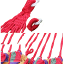 Hamak płócienny 260x80 cm Mocna szeroka huśtawka wisząca do spania, przenośna huśtawka z tkaniny do użytku na świeżym powietrzu, na kempingu i w czasie wolnym 6