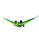 Hamaka Rete Amaca Portatile in Nylon 270x140 cm Singola Rete Turistica da Esterno Rete Leggera Pieghevole da Giardino con Cinghie e Moschettoni 5