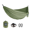 Hamaka Rete Amaca Portatile in Nylon 270x140 cm Singola Rete Turistica da Esterno Rete Leggera Pieghevole da Giardino con Cinghie 5