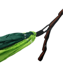 Hamaka Rete Amaca Portatile in Nylon 270x140 cm Singola Rete Turistica da Esterno Rete Leggera Pieghevole da Giardino con Cinghie 9