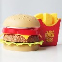 Hambúrguer dobrável com batatas fritas 3